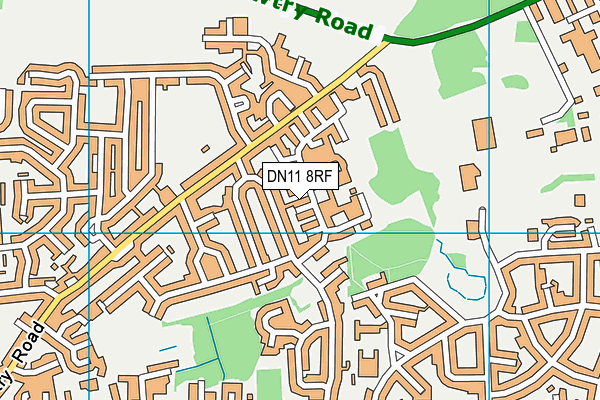 DN11 8RF map - OS VectorMap District (Ordnance Survey)