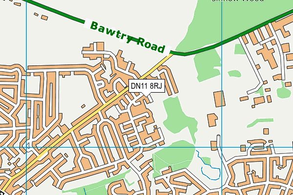DN11 8RJ map - OS VectorMap District (Ordnance Survey)