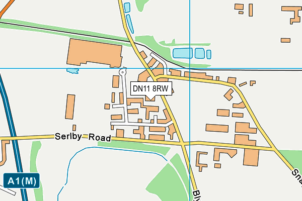 DN11 8RW map - OS VectorMap District (Ordnance Survey)