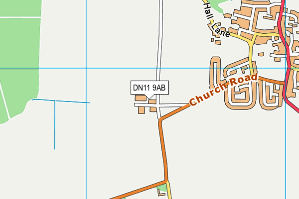 DN11 9AB map - OS VectorMap District (Ordnance Survey)