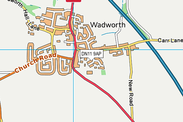 Wadworth Primary School map (DN11 9AP) - OS VectorMap District (Ordnance Survey)