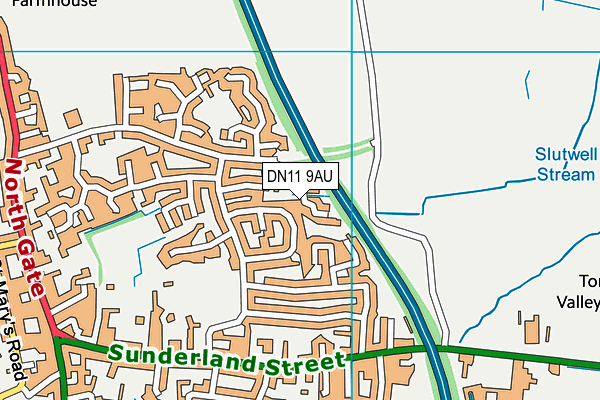 DN11 9AU map - OS VectorMap District (Ordnance Survey)