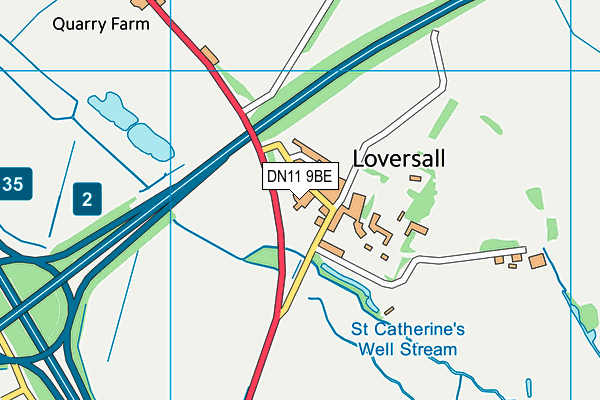 DN11 9BE map - OS VectorMap District (Ordnance Survey)