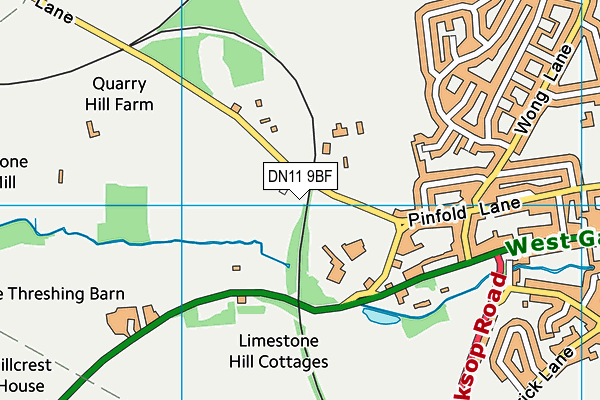 DN11 9BF map - OS VectorMap District (Ordnance Survey)