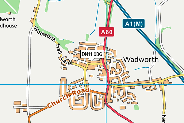 DN11 9BG map - OS VectorMap District (Ordnance Survey)