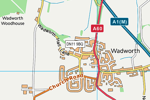 DN11 9BQ map - OS VectorMap District (Ordnance Survey)