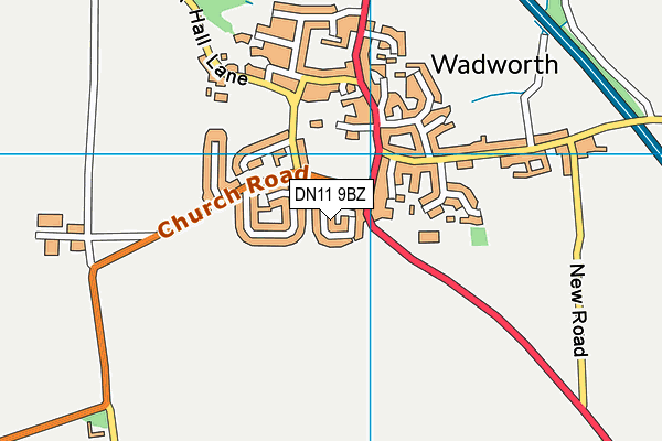 DN11 9BZ map - OS VectorMap District (Ordnance Survey)