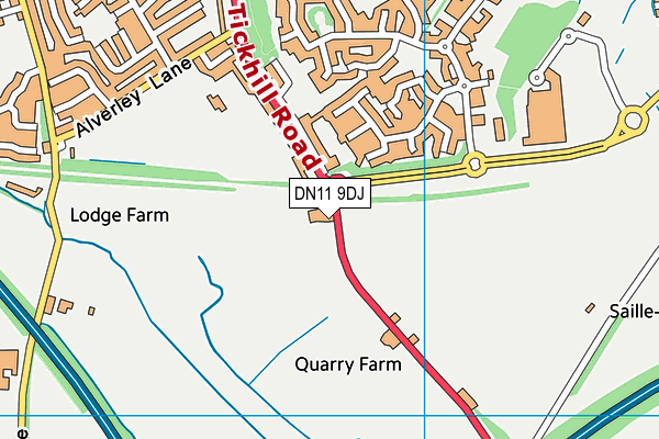 DN11 9DJ map - OS VectorMap District (Ordnance Survey)