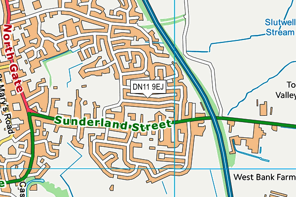 DN11 9EJ map - OS VectorMap District (Ordnance Survey)
