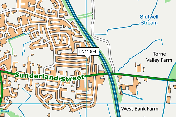 DN11 9EL map - OS VectorMap District (Ordnance Survey)