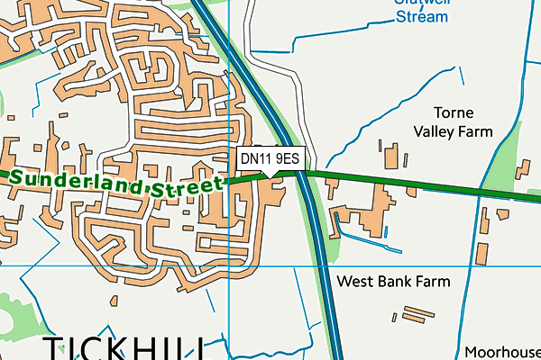 DN11 9ES map - OS VectorMap District (Ordnance Survey)