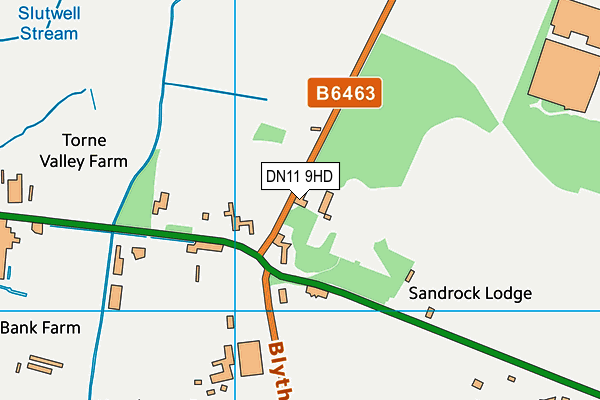 DN11 9HD map - OS VectorMap District (Ordnance Survey)