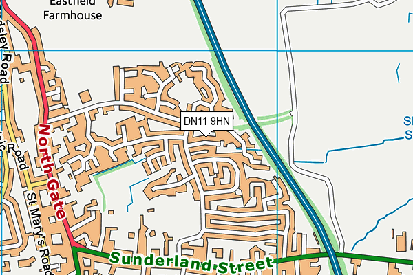 DN11 9HN map - OS VectorMap District (Ordnance Survey)
