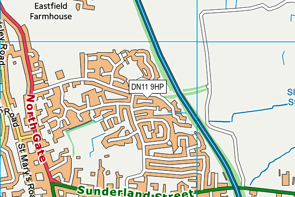 DN11 9HP map - OS VectorMap District (Ordnance Survey)