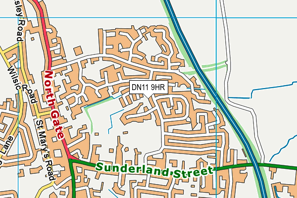 DN11 9HR map - OS VectorMap District (Ordnance Survey)