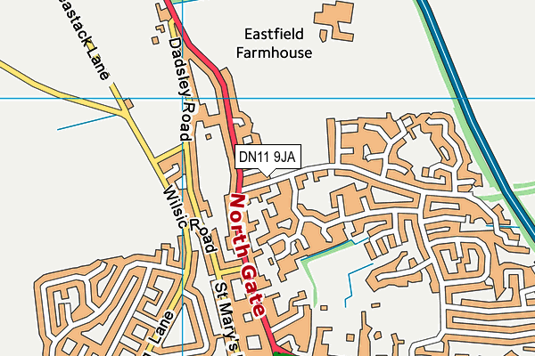 Tickhill Estfeld Primary School map (DN11 9JA) - OS VectorMap District (Ordnance Survey)