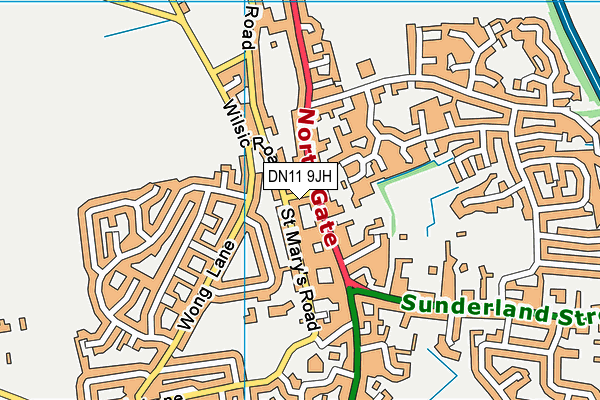 DN11 9JH map - OS VectorMap District (Ordnance Survey)