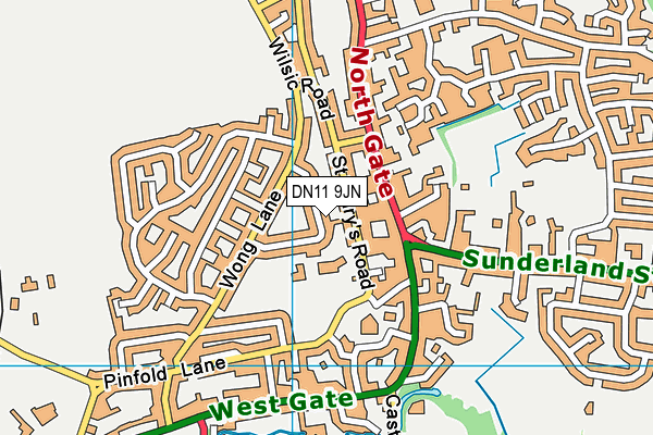 DN11 9JN map - OS VectorMap District (Ordnance Survey)
