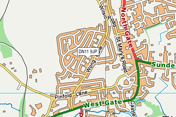 DN11 9JP map - OS VectorMap District (Ordnance Survey)