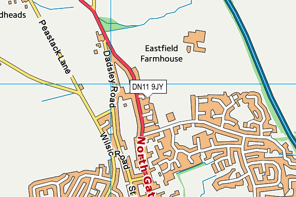 DN11 9JY map - OS VectorMap District (Ordnance Survey)