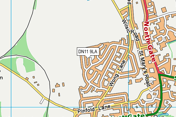 DN11 9LA map - OS VectorMap District (Ordnance Survey)