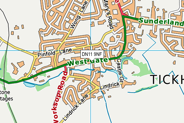 DN11 9NF map - OS VectorMap District (Ordnance Survey)