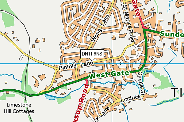 DN11 9NS map - OS VectorMap District (Ordnance Survey)