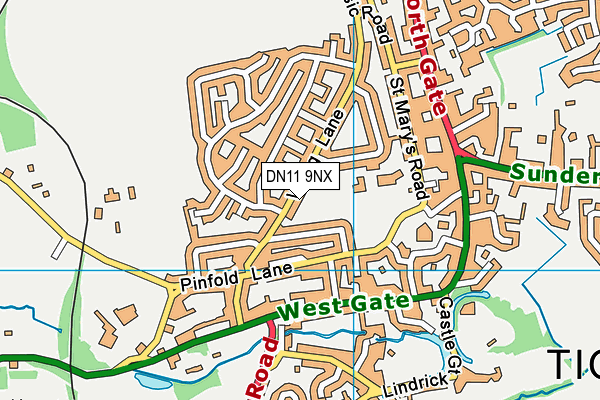 DN11 9NX map - OS VectorMap District (Ordnance Survey)