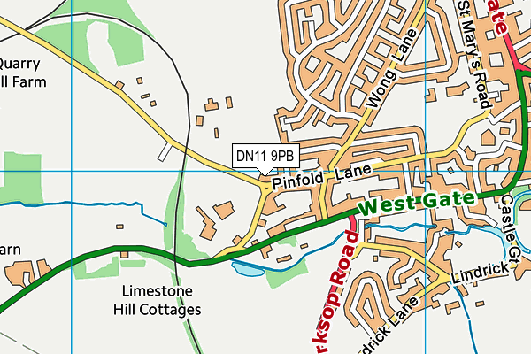 DN11 9PB map - OS VectorMap District (Ordnance Survey)