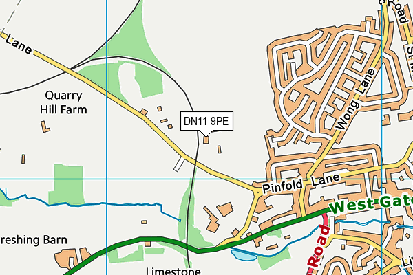 DN11 9PE map - OS VectorMap District (Ordnance Survey)