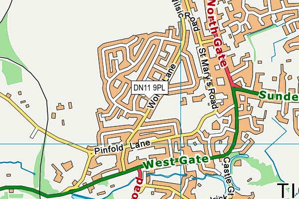 DN11 9PL map - OS VectorMap District (Ordnance Survey)