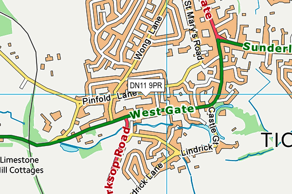 DN11 9PR map - OS VectorMap District (Ordnance Survey)