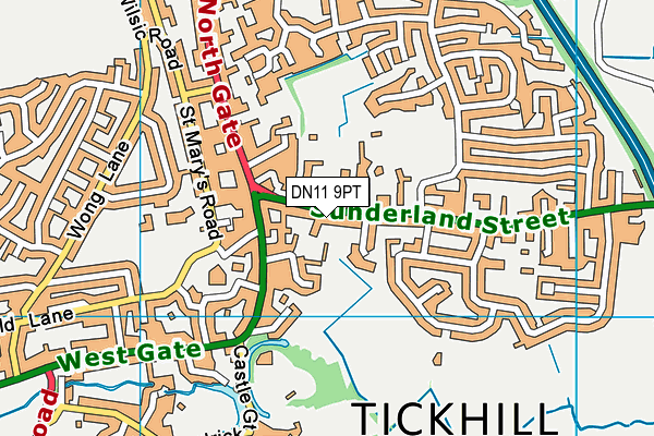 DN11 9PT map - OS VectorMap District (Ordnance Survey)