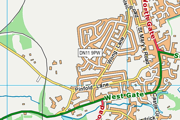 DN11 9PW map - OS VectorMap District (Ordnance Survey)