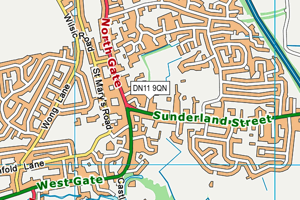 DN11 9QN map - OS VectorMap District (Ordnance Survey)