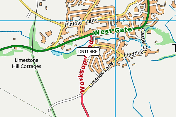 DN11 9RE map - OS VectorMap District (Ordnance Survey)
