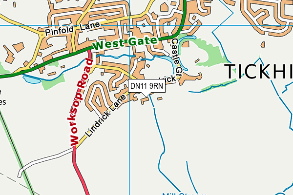 DN11 9RN map - OS VectorMap District (Ordnance Survey)