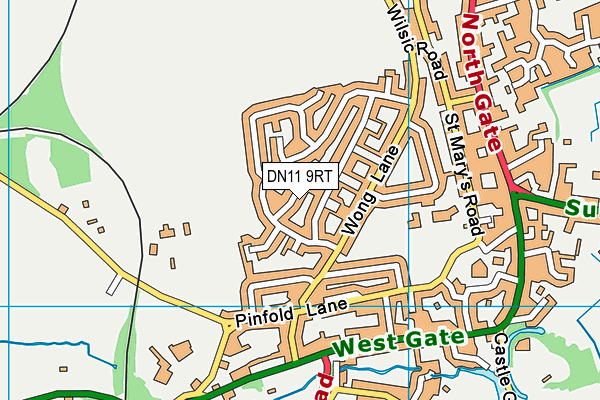 DN11 9RT map - OS VectorMap District (Ordnance Survey)