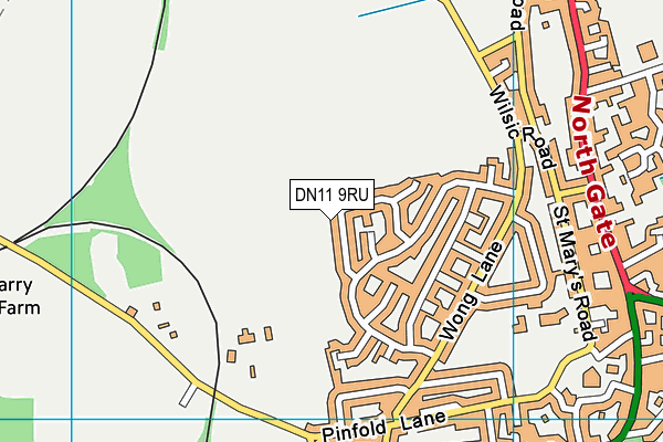 DN11 9RU map - OS VectorMap District (Ordnance Survey)