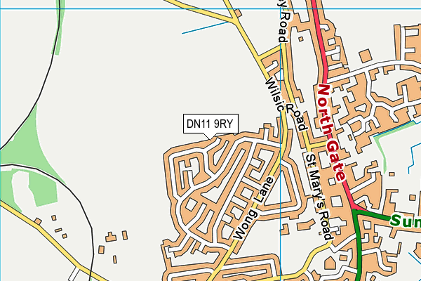 DN11 9RY map - OS VectorMap District (Ordnance Survey)