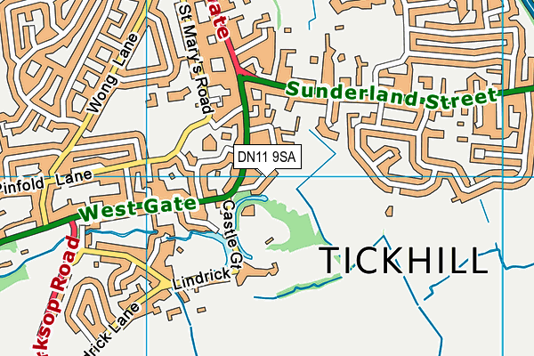 Map of TICKHILL GARAGE LIMITED at district scale