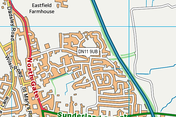 DN11 9UB map - OS VectorMap District (Ordnance Survey)