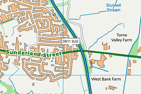 DN11 9UG map - OS VectorMap District (Ordnance Survey)