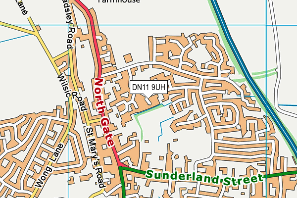 Tickhill Recreation Ground map (DN11 9UH) - OS VectorMap District (Ordnance Survey)