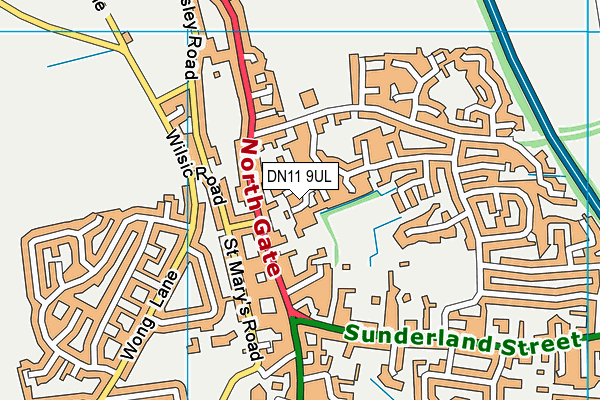 DN11 9UL map - OS VectorMap District (Ordnance Survey)