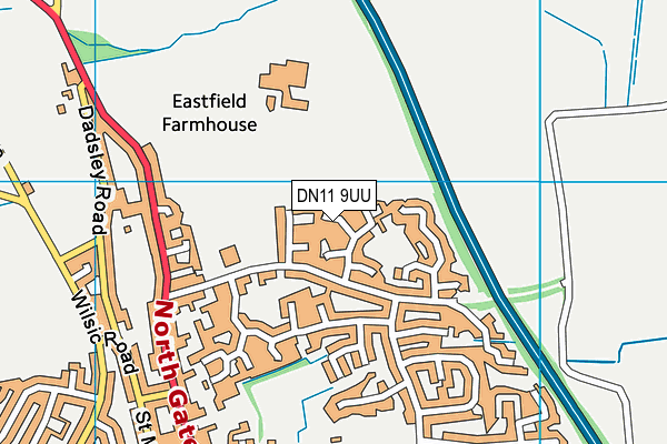 DN11 9UU map - OS VectorMap District (Ordnance Survey)
