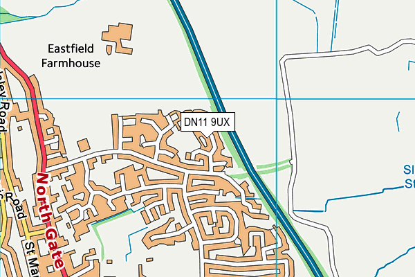 DN11 9UX map - OS VectorMap District (Ordnance Survey)