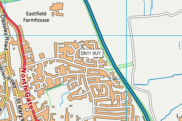 DN11 9UY map - OS VectorMap District (Ordnance Survey)