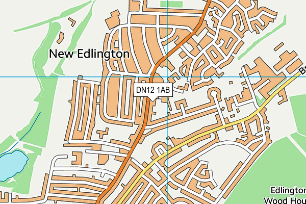 DN12 1AB map - OS VectorMap District (Ordnance Survey)