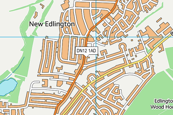 DN12 1AD map - OS VectorMap District (Ordnance Survey)